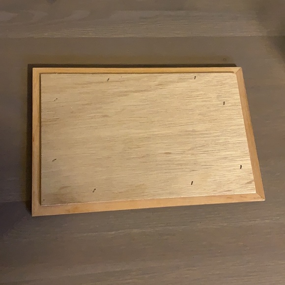 Chris Mahan Wooden Framed White, Black, and Teal Orca Print Art Tile - Picture 3 of 5